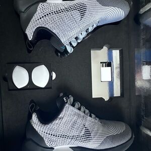 Nike Grey and Black Knit Running Shoes